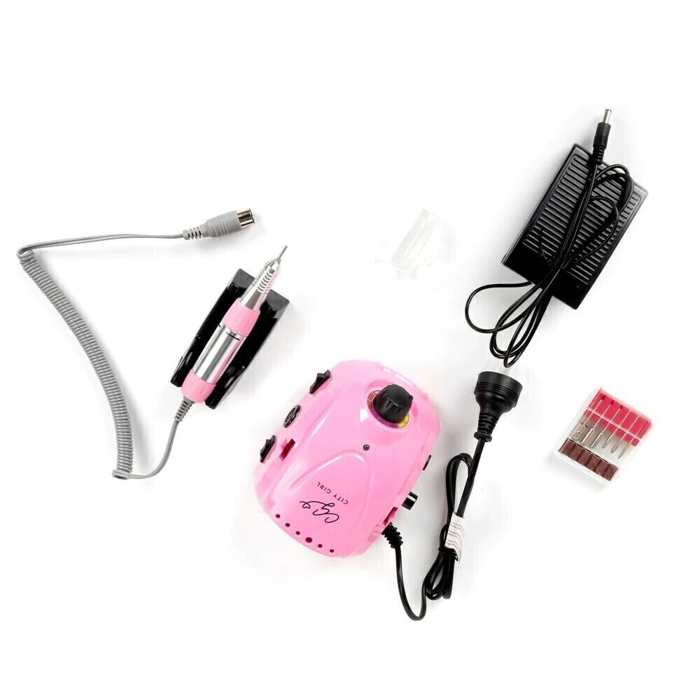 TORNO LECTRICO PARA UÑAS CITY GIRL POTENCIA 30W, 30000RPM