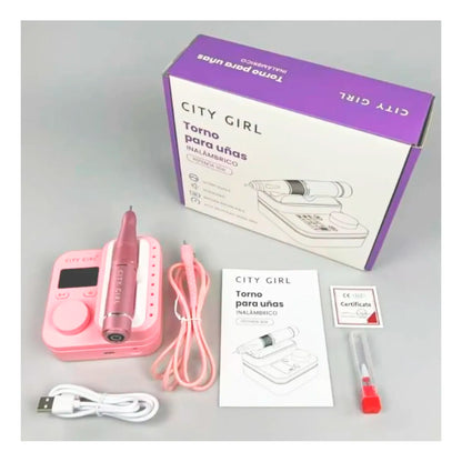 Torno Uñas Inalámbrico 35000 Rpm City Girl 36w Profesional