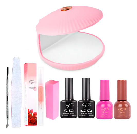 Kit Esmaltes Semipermanentes Cabina Sun Mini Accesorios