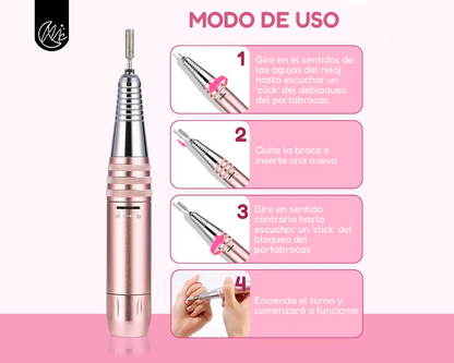 Torno Profesional Uñas Manicura Pedicura 35000 Rpm Eloise BQ-107