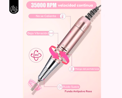 Torno Profesional Uñas Manicura Pedicura 35000 Rpm Eloise BQ-107