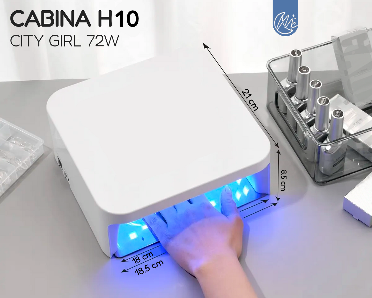 Cabina Uñas Gel Lampara Uv Led 72w Horno Secado Profesional
