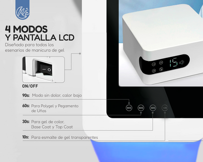 Cabina Uñas Gel Lampara Uv Led 72w Horno Secado Profesional