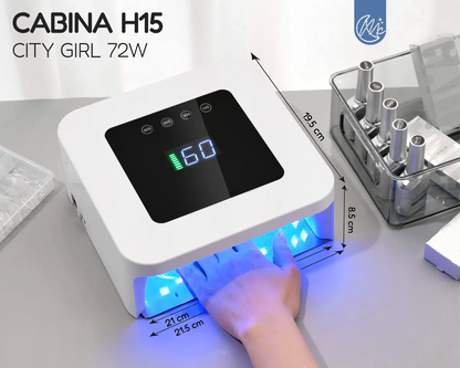 Cabina Uñas Gel H15 Lámpara Horno Uv Led 72w Profesional
