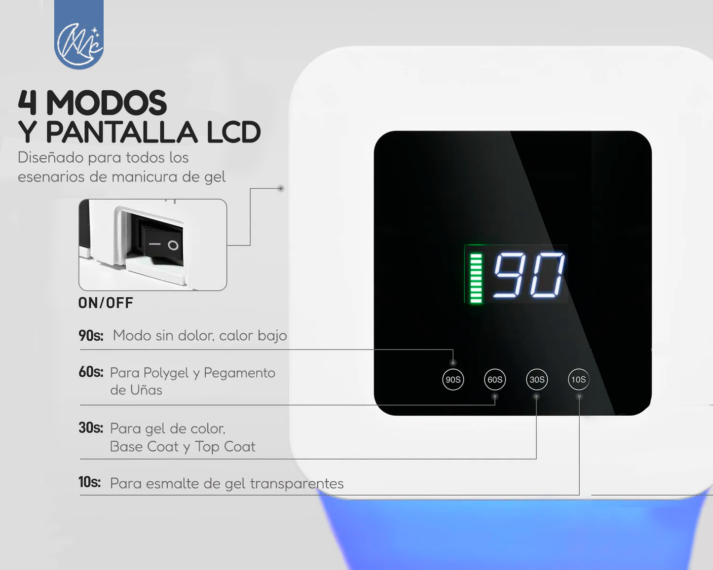 Cabina Uñas Gel H15 Lámpara Horno Uv Led 72w Profesional