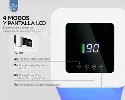 Cabina Uñas Gel H15 Lámpara Horno Uv Led 72w Profesional