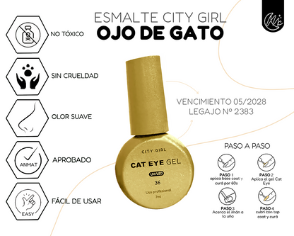 Esmaltes Uñas Gelificadas Efecto Cat Eye Ojo Gato Espejo X6