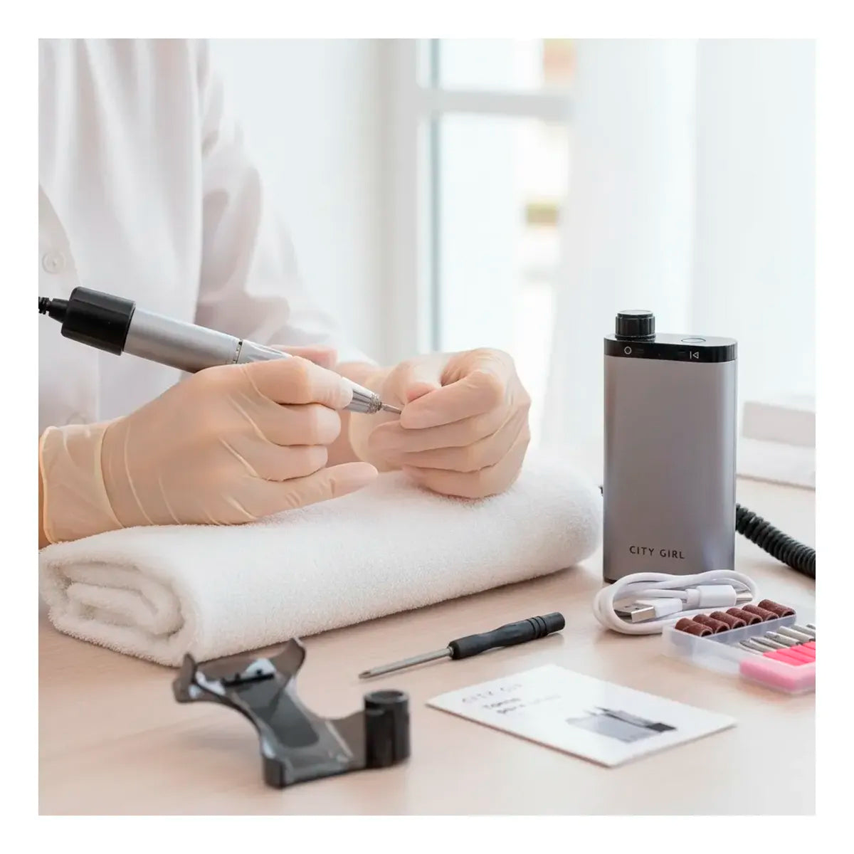 Torno Inalámbrico City Girl Dm-179 Para Manicura Y Pedicura
