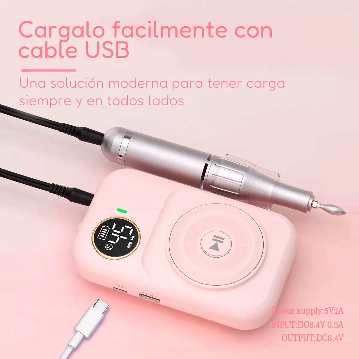 Torno Uñas Inalámbrico Usb Manicura City Girl 45000 Rpm