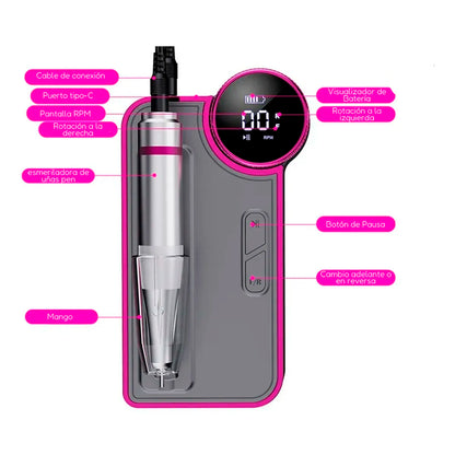 Lapiz Torno Uñas Gel Pedicura Manicura Profesional 35000rpm