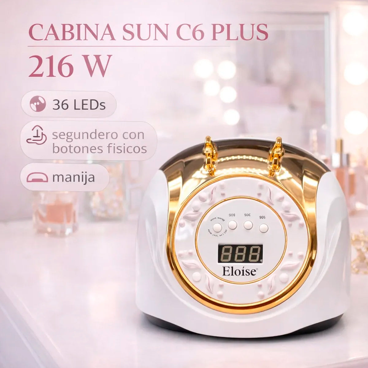 Cabina Lámpara Uv Sun C6 Plus 216w 36led Eloíse