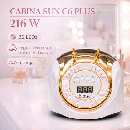 Cabina Lámpara Uv Sun C6 Plus 216w 36led Eloíse