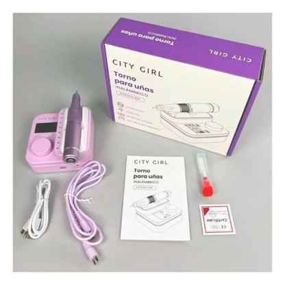 Torno Uñas Inalámbrico 35000 Rpm City Girl 36w Profesional
