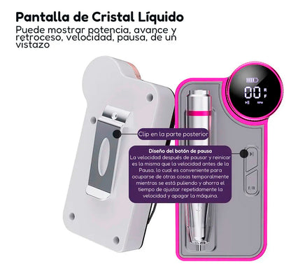 Lapiz Torno Uñas Gel Pedicura Manicura Profesional 35000rpm