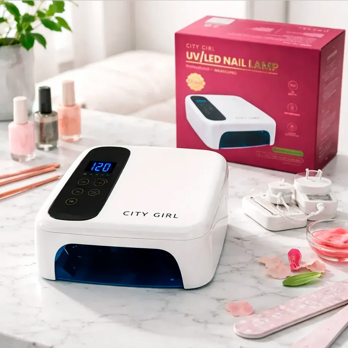Cabina Lampara Uv Led Esmaltado Profesional 72w City Girl