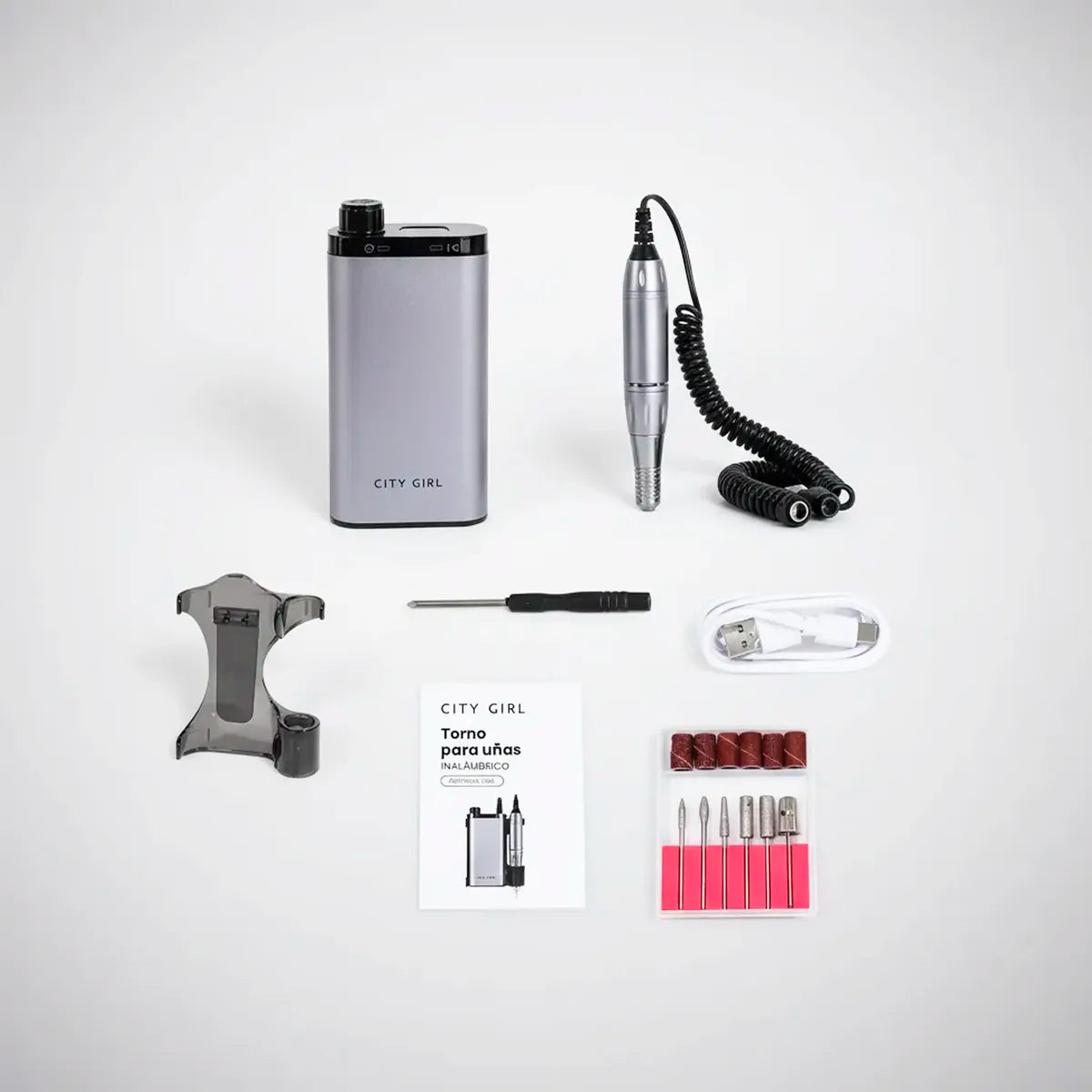 Torno Inalámbrico City Girl Dm-179 Para Manicura Y Pedicura