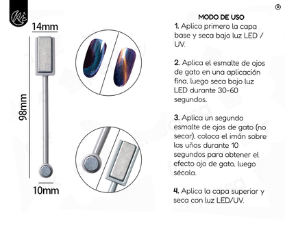 Esmaltes Uñas Gelificadas Efecto Cat Eye Ojo Gato Espejo X6