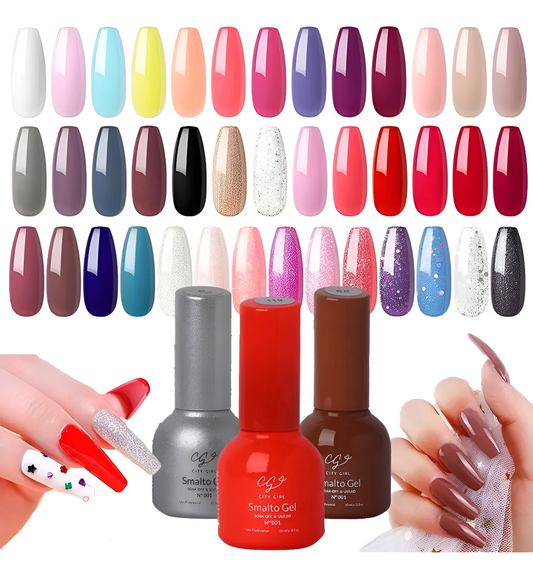 Kit X 3 Esmaltes Semipermanentes City Girl Uñas Manicura
