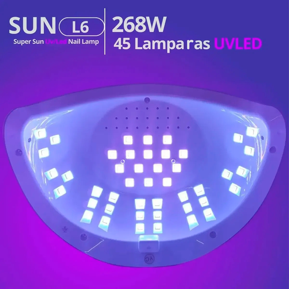 Cabina Lámpara Uv Led L6 268watts City Girl Diseño Strass