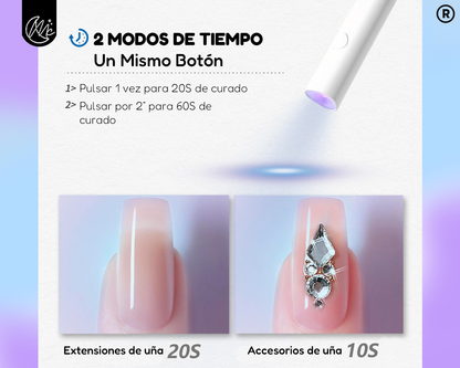 Lampara Cabina Uv Led Inalámbrica Profesional City Girl Soft Gel