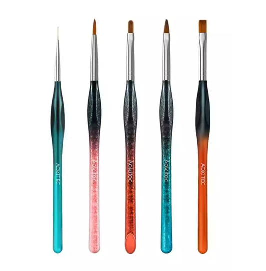 Set Pincel Para Las Uñas x5 Unidad