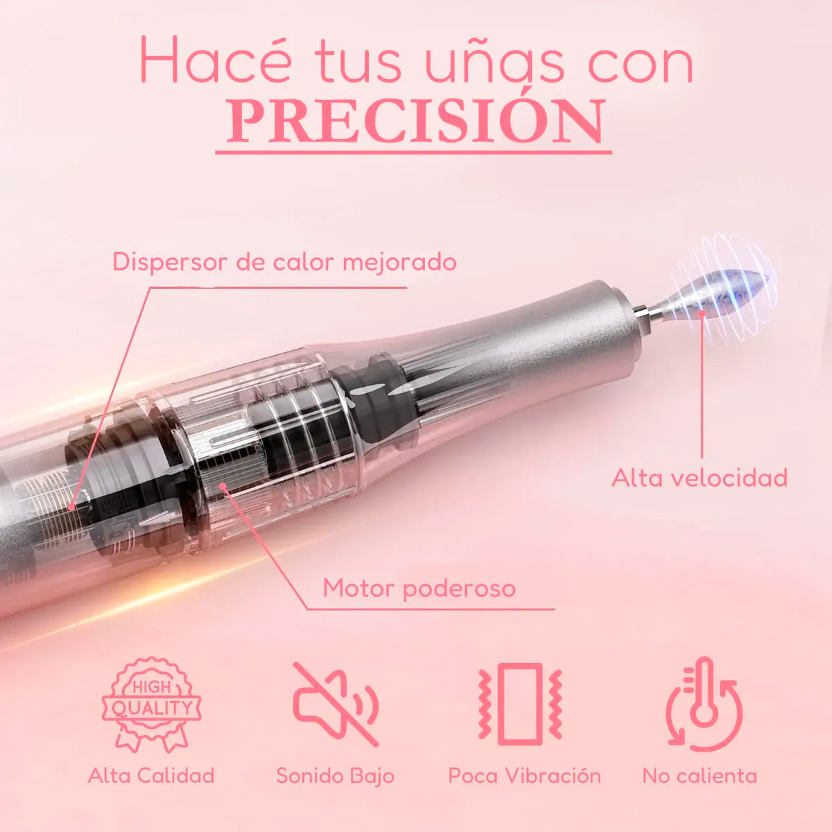 Torno Uñas Inalámbrico Usb Manicura City Girl 45000 Rpm