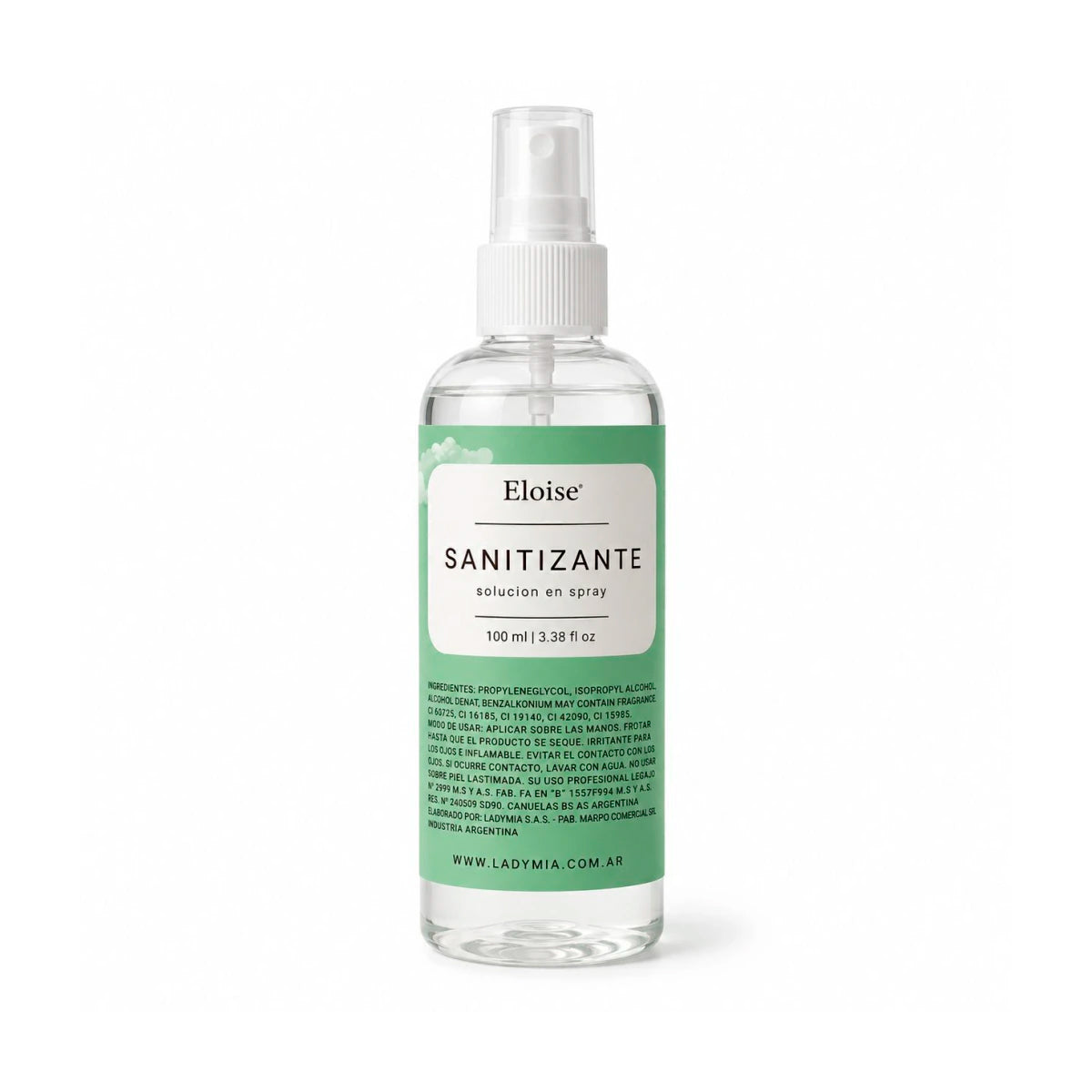 Sanitizante ELOISE 100ml APROBADO POR ANMAT