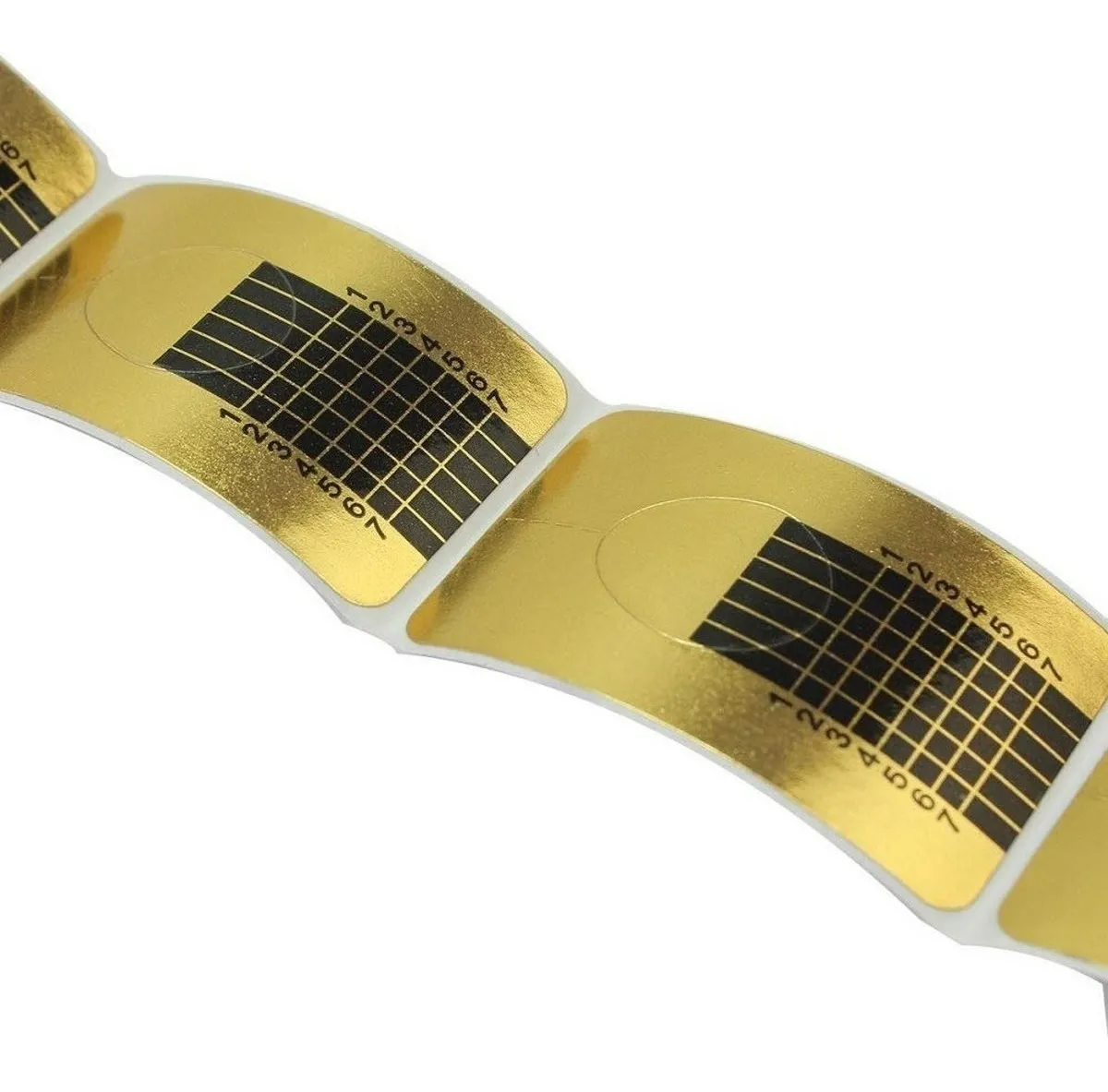 500 Moldes Adhesivos Uñas Acrilicas Y Gel Dorados Dorado