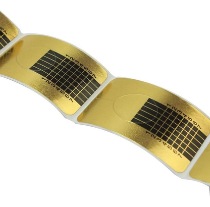 500 Moldes Adhesivos Uñas Acrilicas Y Gel Dorados Dorado