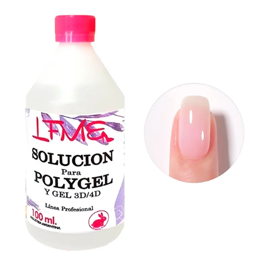 Liquido Solucion Polygel Lefemme 100ml Uñas Esculpidas Solucion Polygel