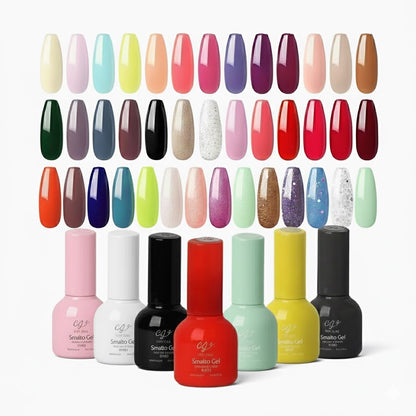 Kit X 12 Esmaltes Semipermanentes City Girl Uñas Manicura Bordó