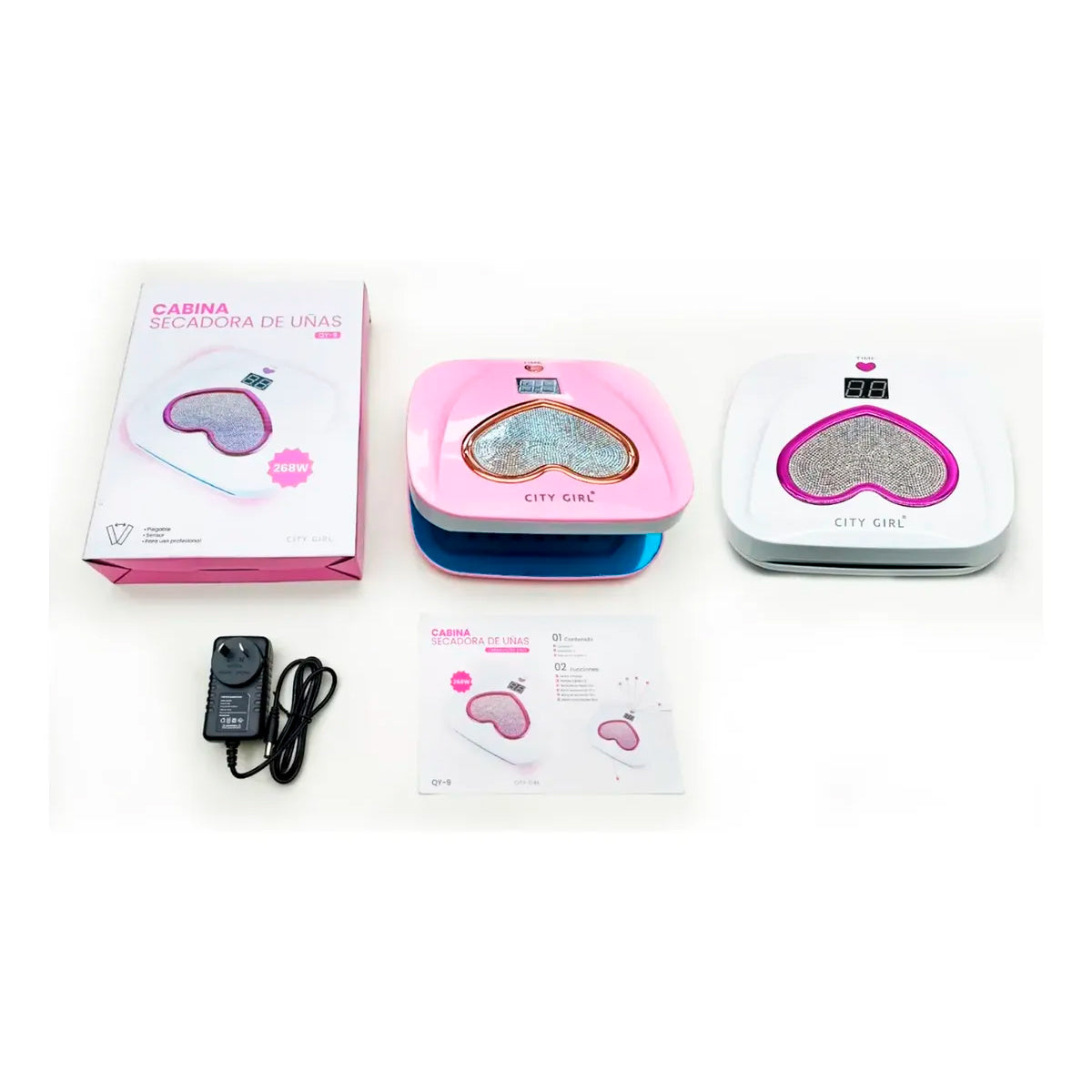Lámpara Uv Led Cabina Uñas Semipermanentes City Girl 268w