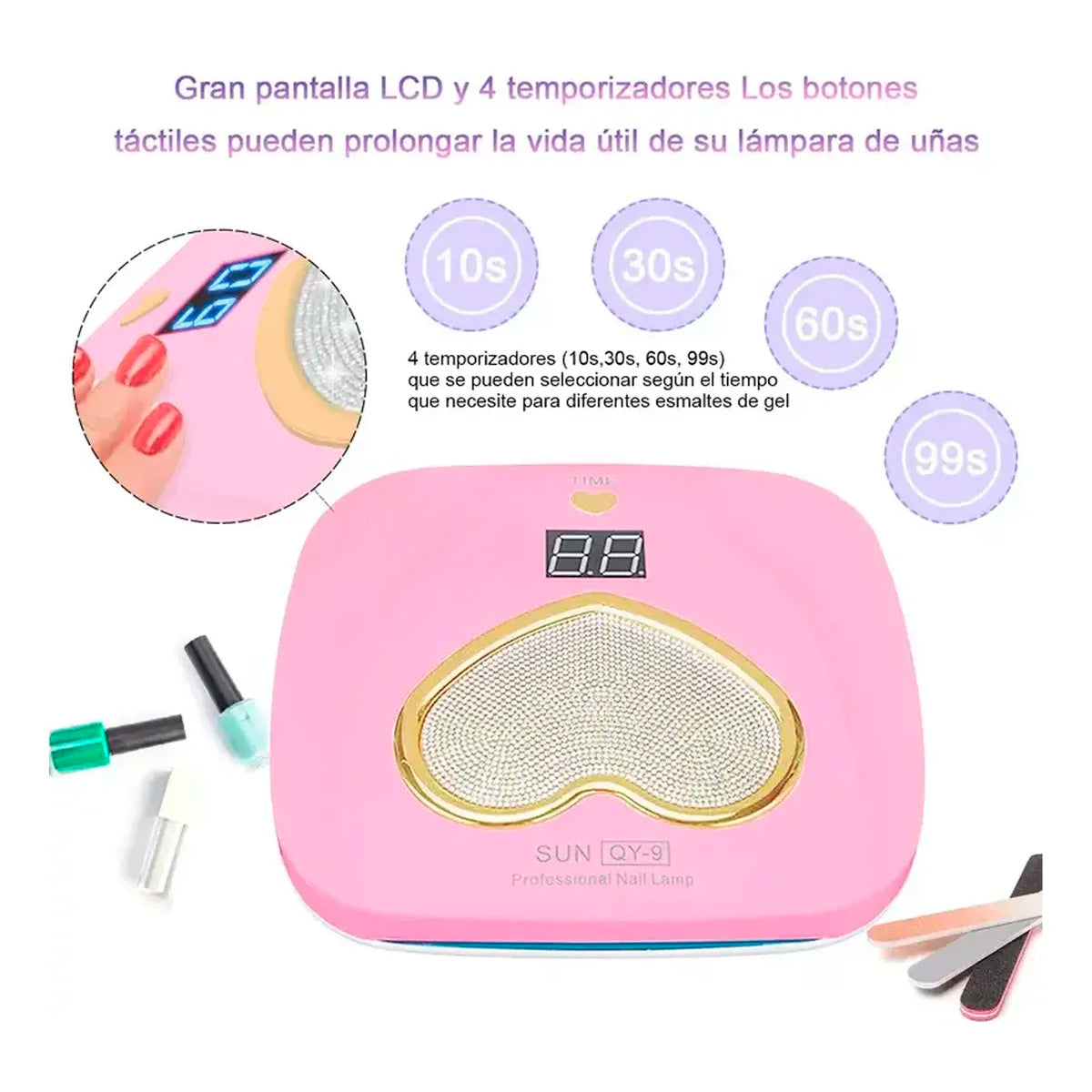 Lámpara Uv Led Cabina Uñas Semipermanentes City Girl 268w