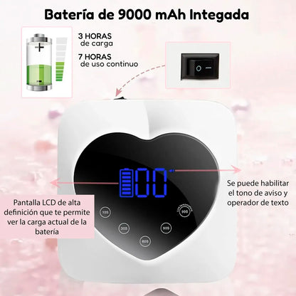 Cabina Uñas Lámpara Uv Led 72w City Girl Corazón Manicura Blanco